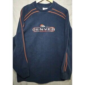 Denver Broncos NFL Fleece SweatShirt, Sz 2XL, Blue/Orange